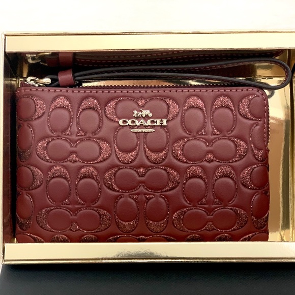 NWT💕 Coach Boxed Zip Wristlet Leather Wallet - Picture 4 of 4